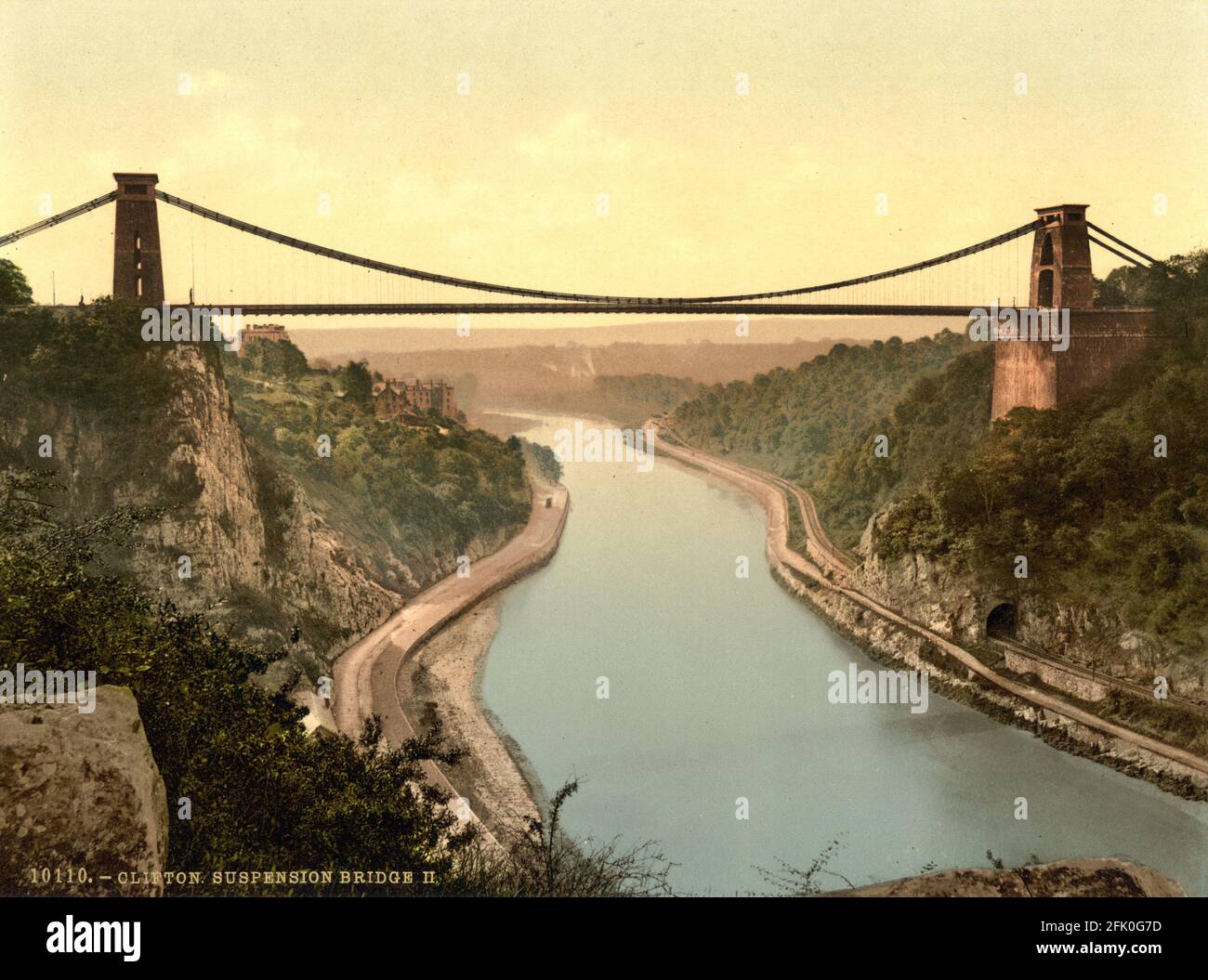 Clifton Suspension Bridge vicino a Bristol, circa 1890-1900 Foto Stock