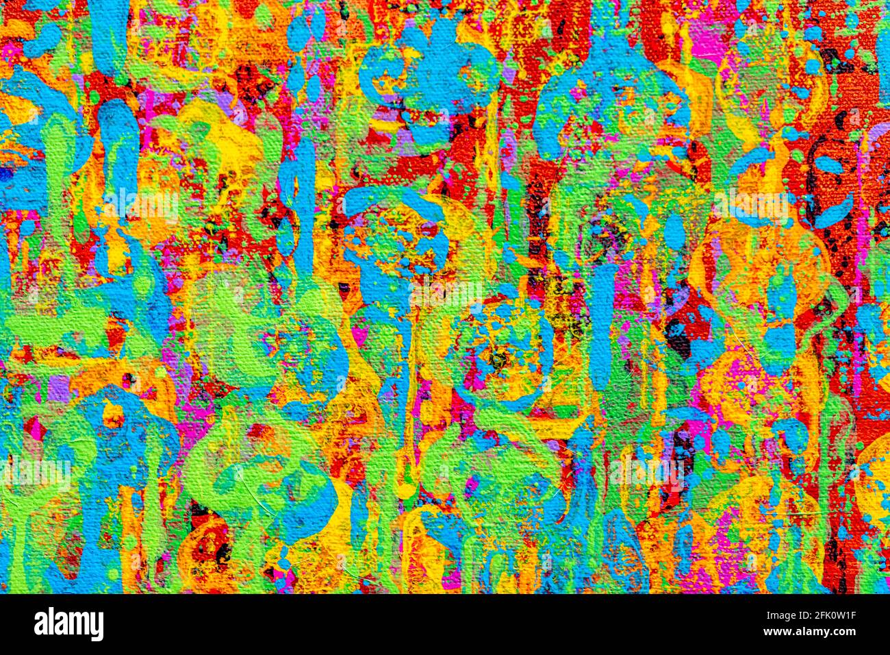 Sfondo colorato costituito da immagini di tasti in vernice acrilica Foto Stock