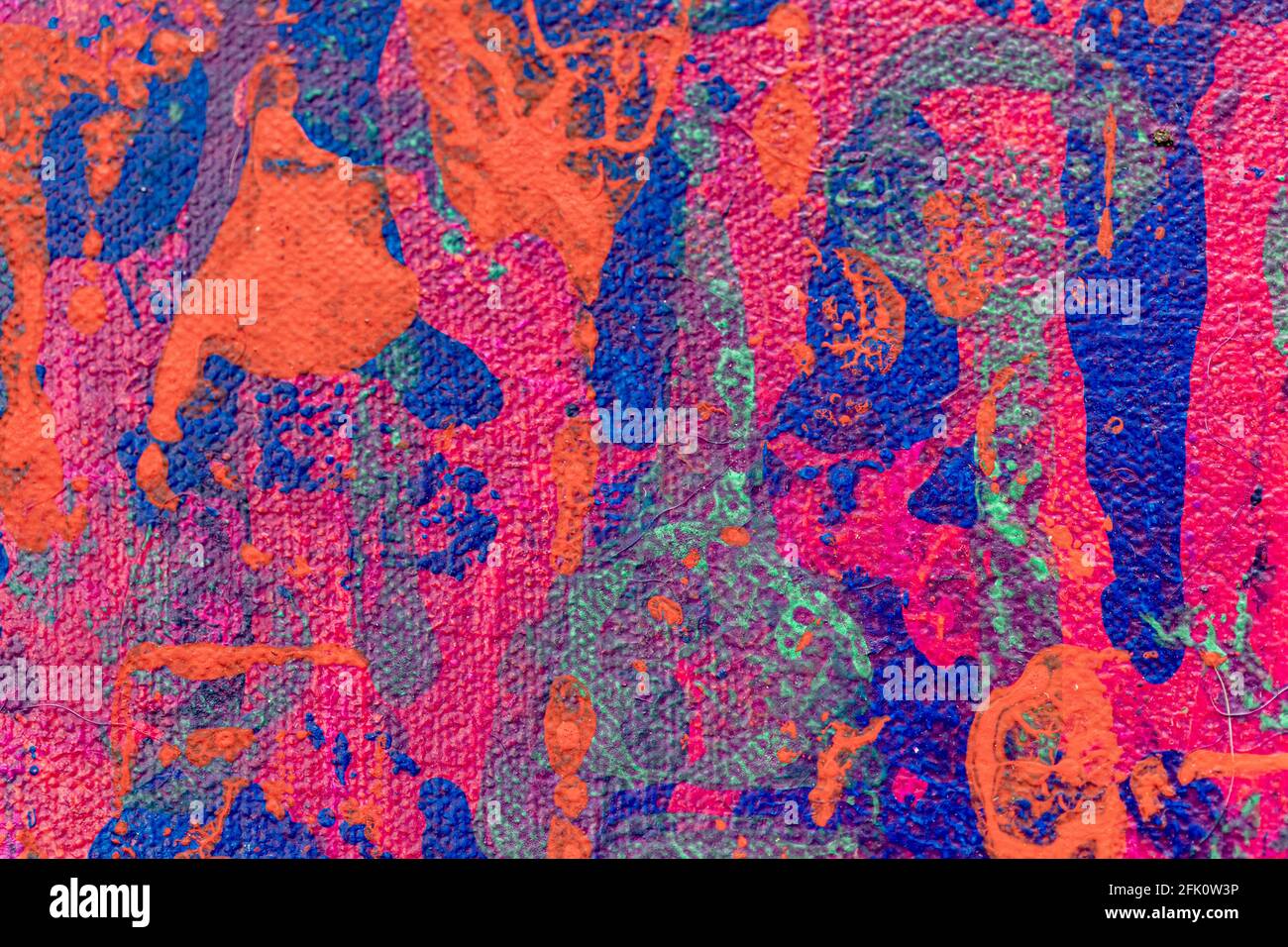 Sfondo colorato costituito da immagini di tasti in vernice acrilica Foto Stock