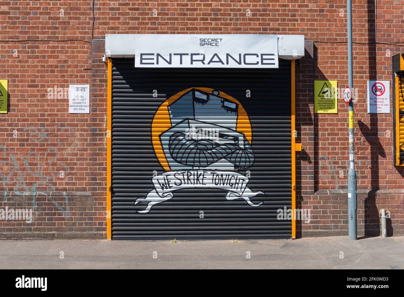 Luogo di ritrovo per eventi SECRET Space a River Street, Digbeth, Birmingham, Regno Unito Foto Stock