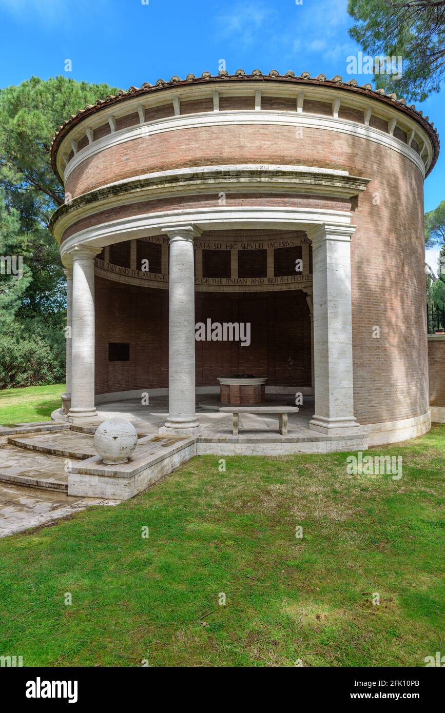 Cimitero di guerra del Commonwealth, progetto Louis de Soisson, Mure Aureliane, quartiere Testaccio, Roma, Lazio, Italia, Europa Foto Stock