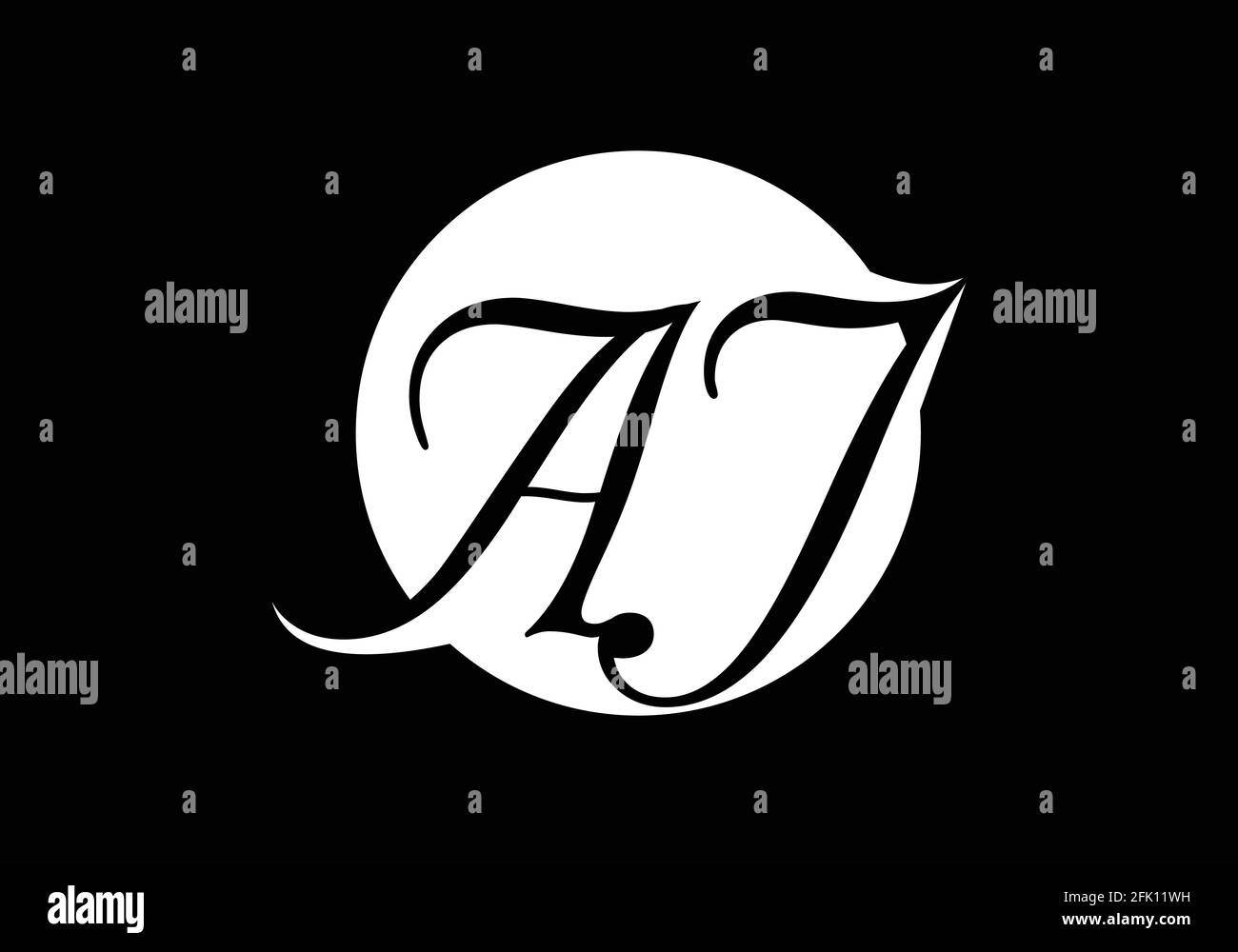 Un'icona con il logo della lettera J, un simbolo alfabetico grafico per l'identità aziendale Illustrazione Vettoriale