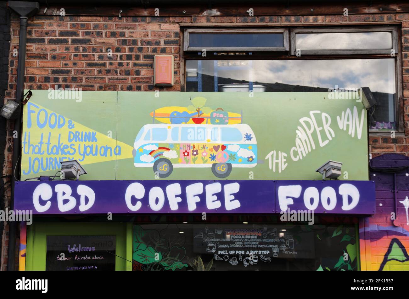 La caffetteria Camper Van a Macclesfield Foto Stock