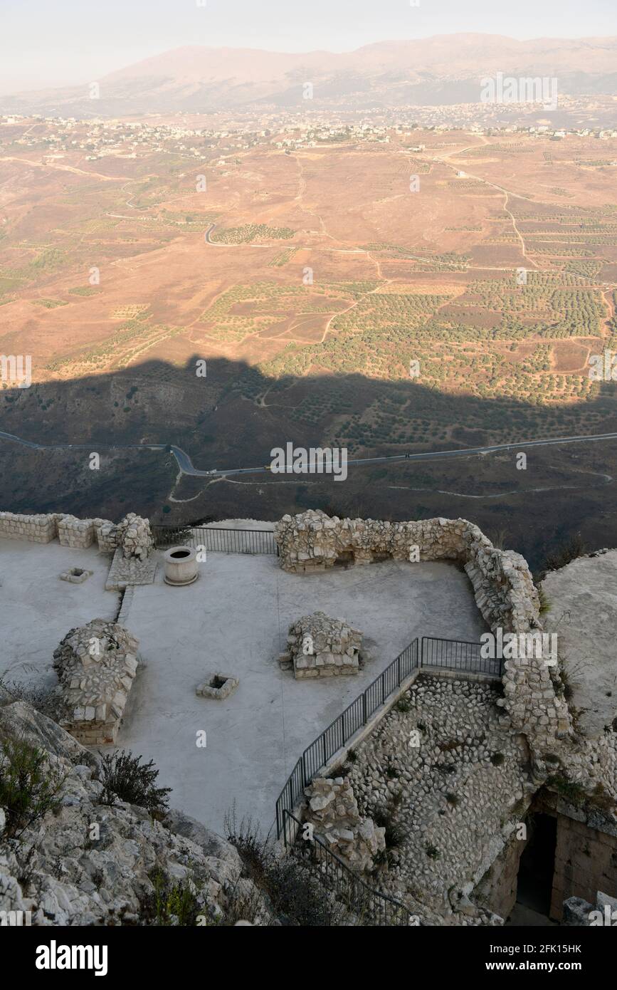 Castello di Beaufort (Qalaa al-Shaqif), Nabatiye, Libano meridionale. Foto Stock