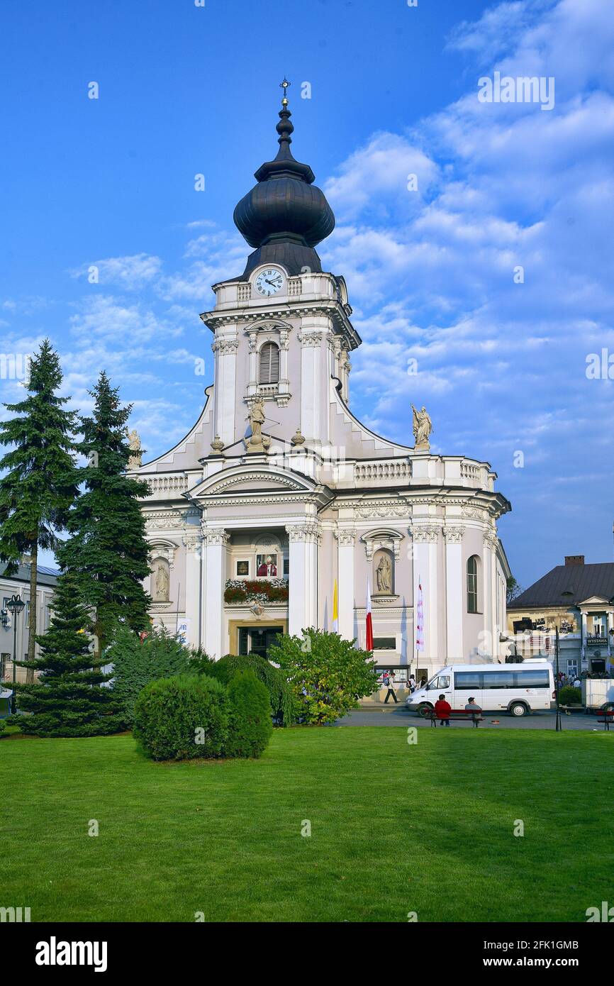 Polonia, Wadowice, chiesa, Polonia minore voivodato. Foto Stock