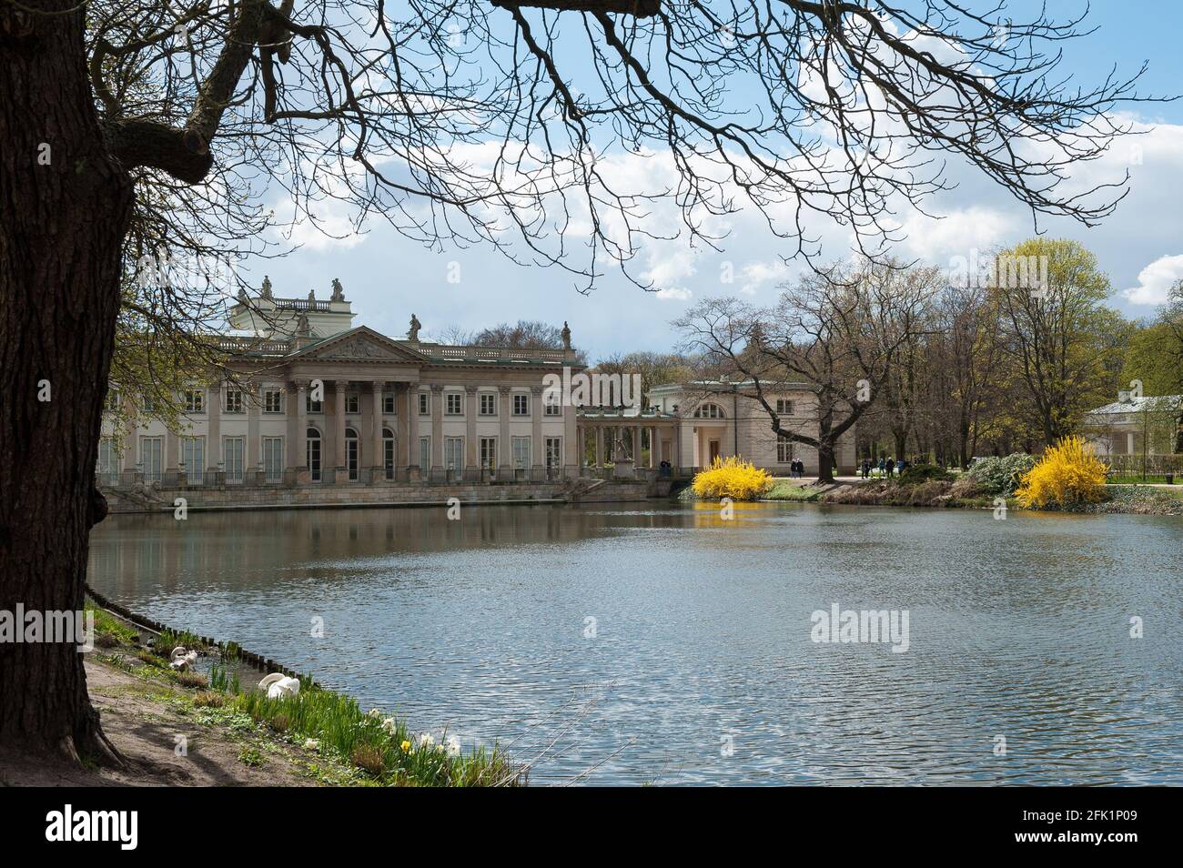 Il palazzo Łazienki (Palazzo sull'acqua, Palazzo sull'isola), il Royal Terme Park, Varsavia, Masovian voivodato, Polonia Foto Stock