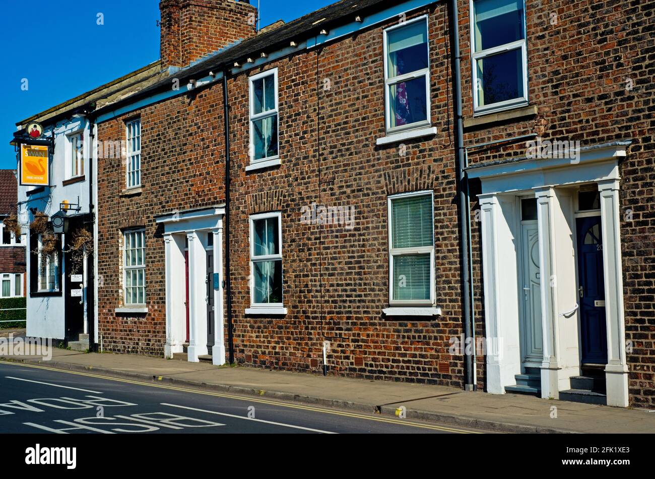 Bishopthorpe Road e lo Swan Pub, York, Inghilterra Foto Stock