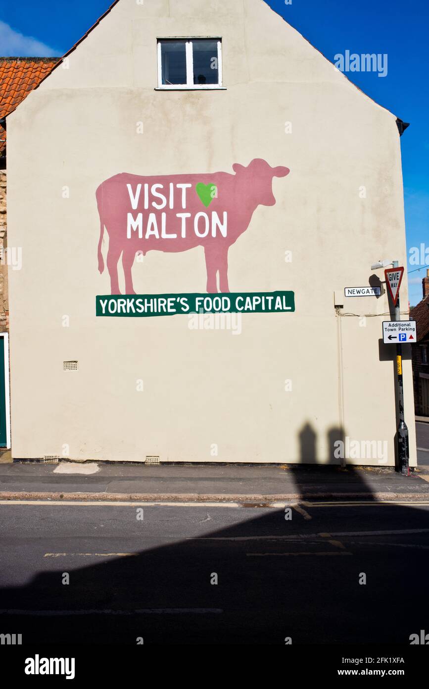 Capitale alimentare di Malton dello Yorkshire, North Yorkshire, Inghilterra Foto Stock