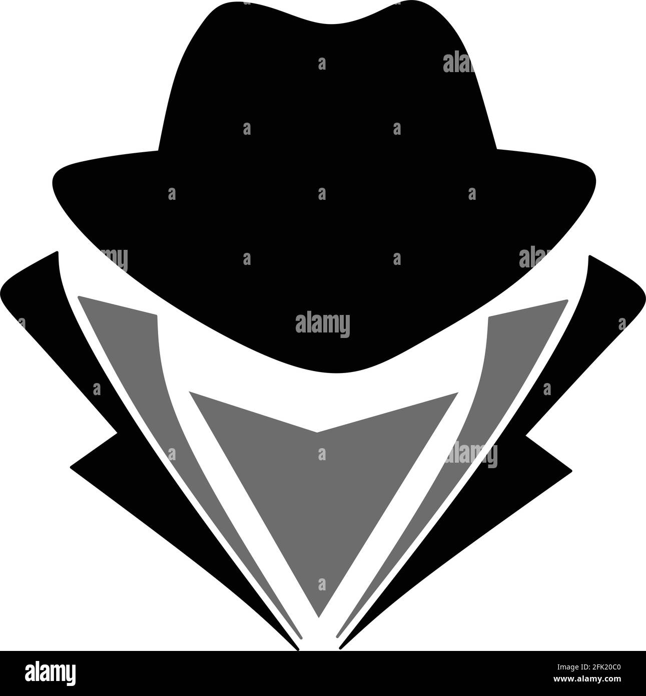 Illustrazione del concetto creativo del logo Spy Illustrazione Vettoriale