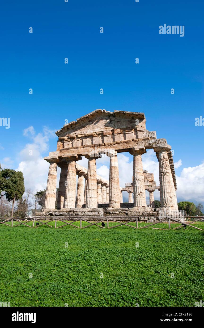Templi di Paestum Foto Stock