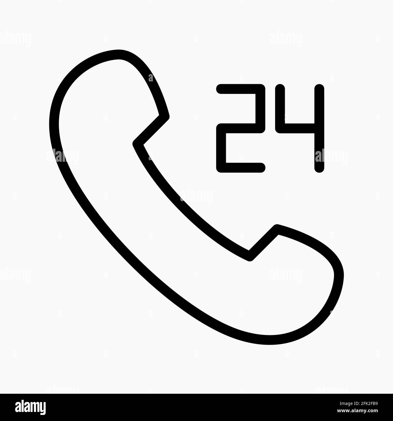 24 ore di servizio vettore icona. per il simbolo di supporto sul sito web Illustrazione Vettoriale