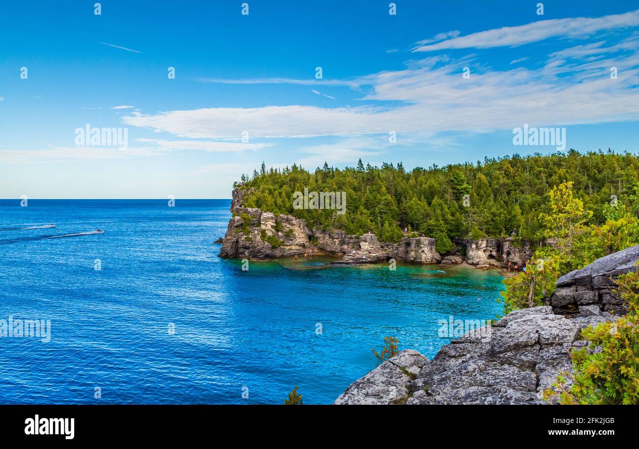 Indian head cove penisola di bruce georgian bay tobermory ontario