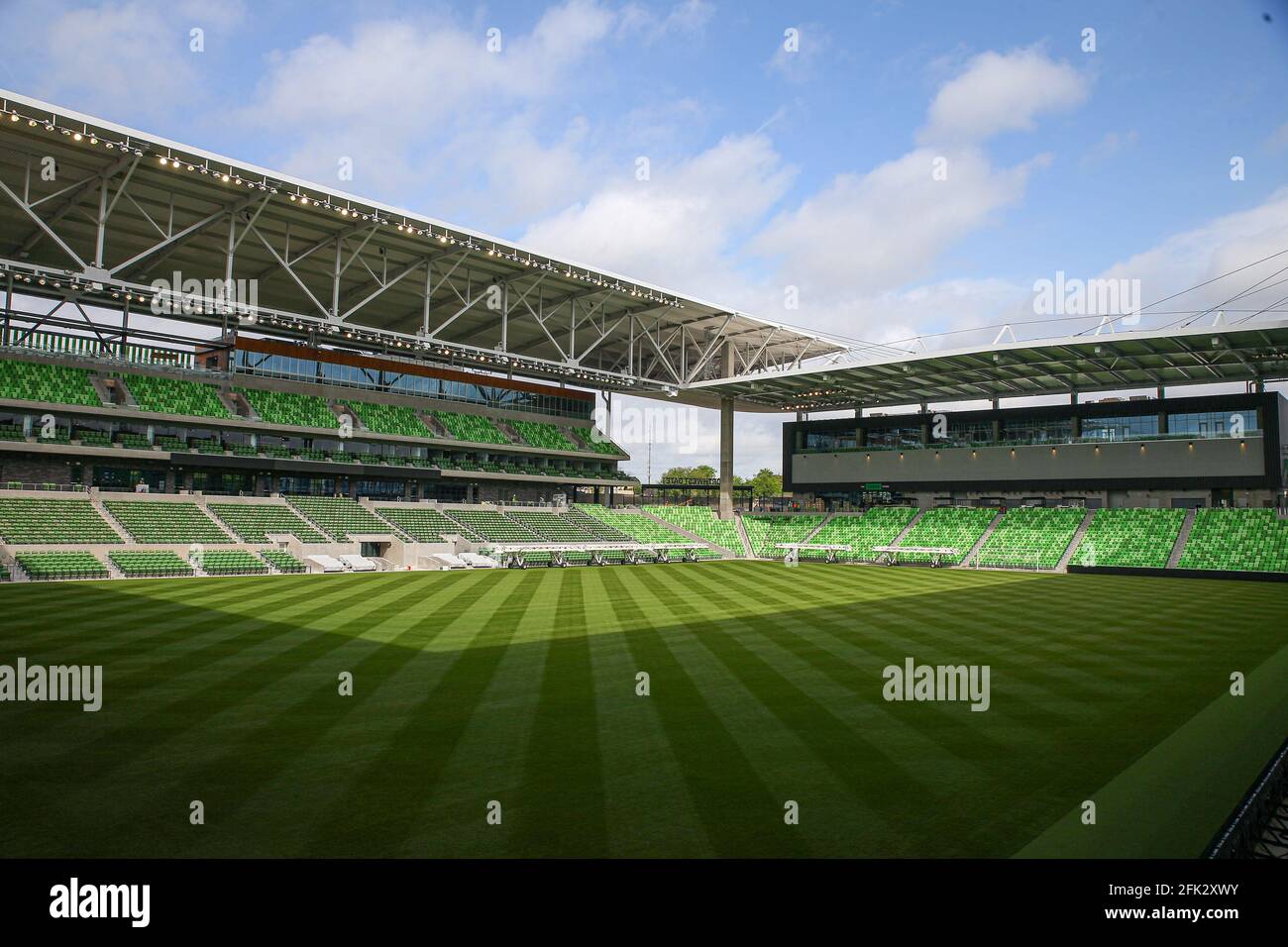 Austin, Texas, Stati Uniti. 6 Apr 2021. Q2 Stadium, sede dell'Austin FC, ad Austin, Texas. Credit: Scott Coleman/ZUMA Wire/Alamy Live News Foto Stock