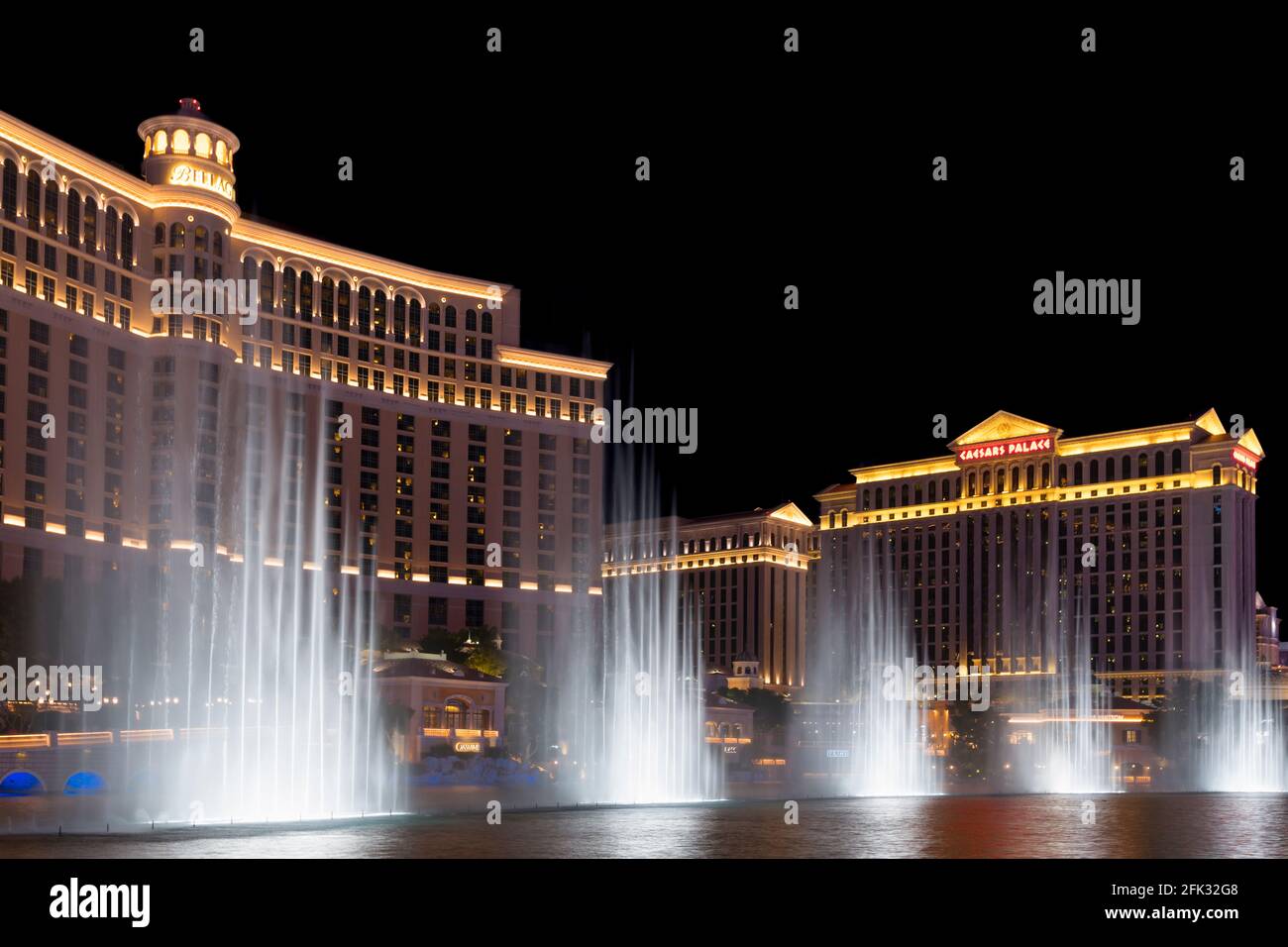 Fontane di Bellagio, Las Vegas, NV Foto Stock