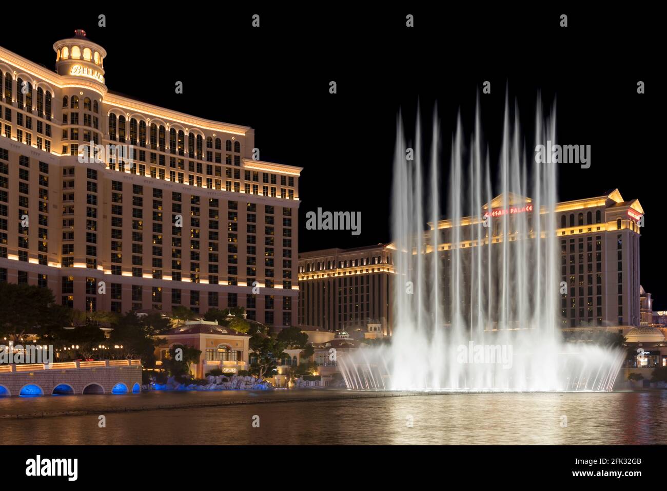 Fontane di Bellagio, Las Vegas, NV Foto Stock