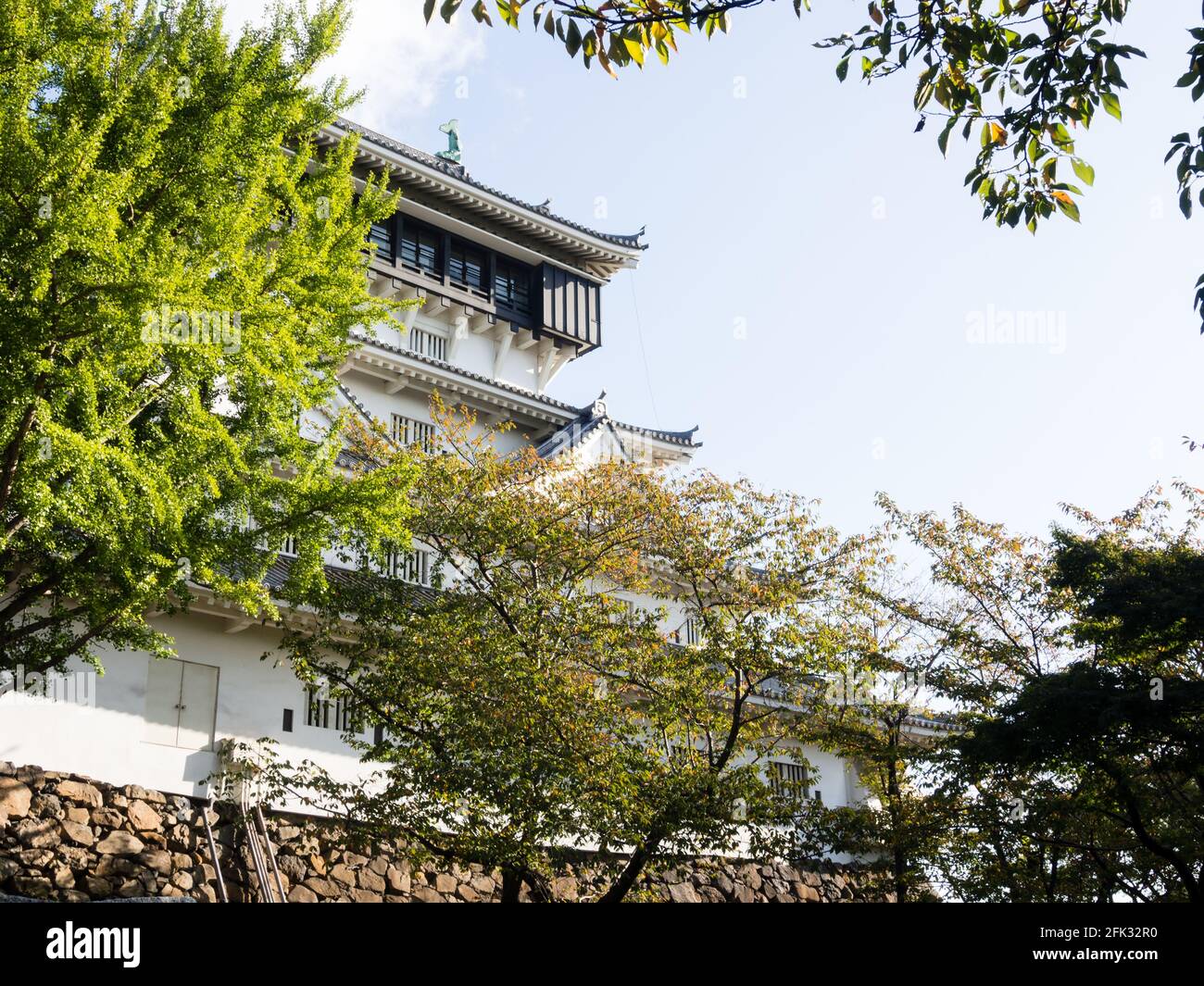 Sui terreni del parco del castello di Kokura a Kitakyushu, Giappone Foto Stock