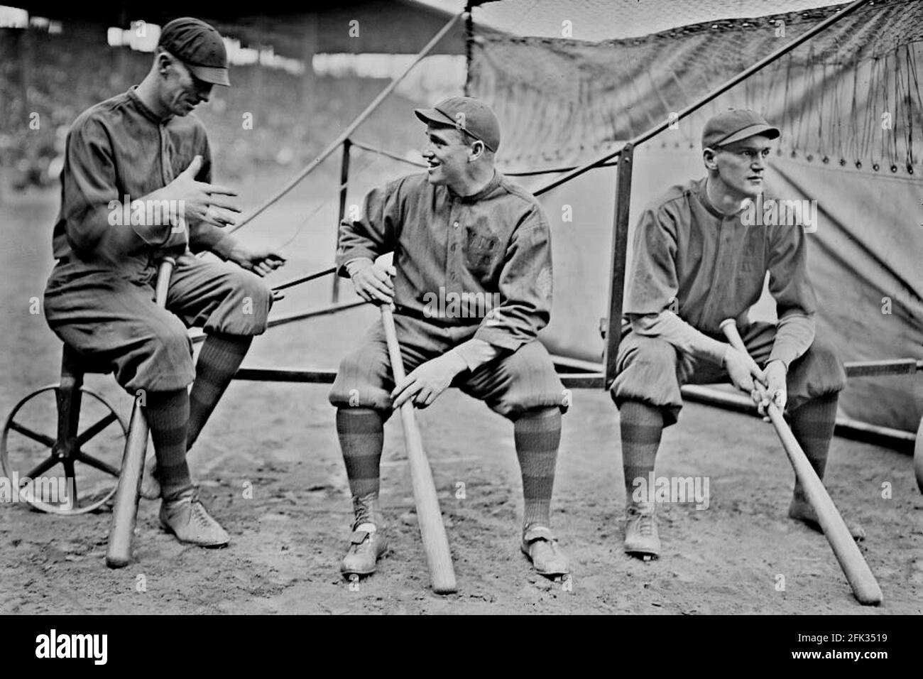 Hank Gowdy, Lefty Tyler, Joey Connolly, Boston Braves, 1914. Foto Stock