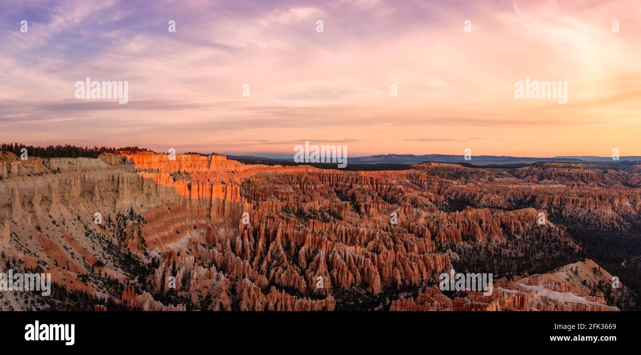 Vista panoramica aerea del paesaggio dell'American Canyon. Foto Stock