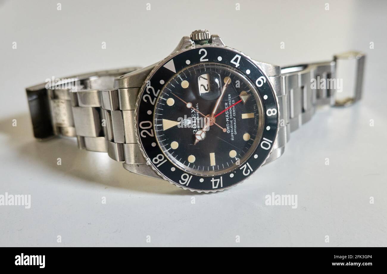 L'orologio da polso originale Rolex GMT Master Foto Stock