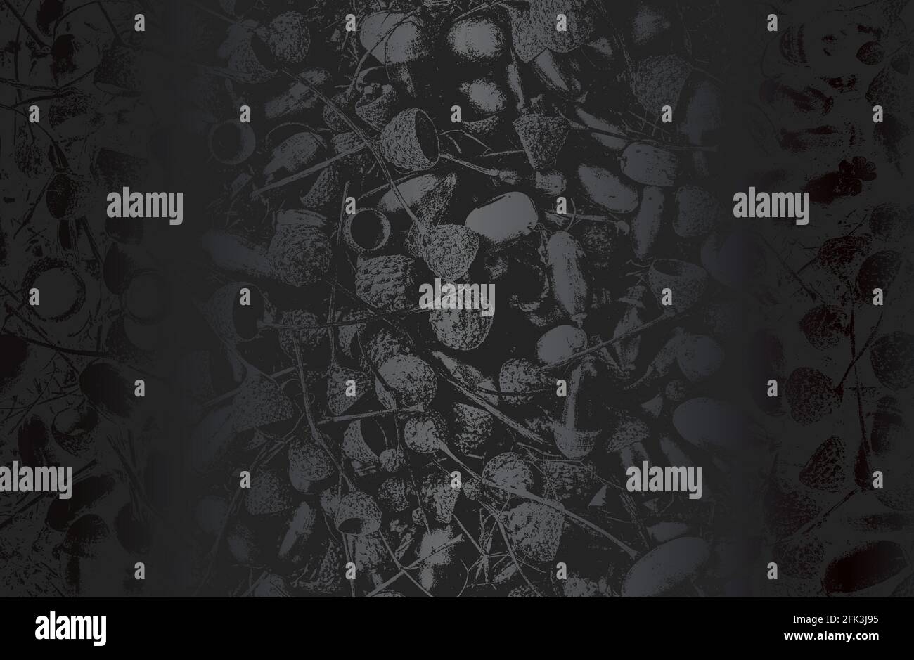 Lussuoso sfondo in metallo nero sfumato con texture in acorn di quercia stressata. Illustrazione vettoriale Illustrazione Vettoriale