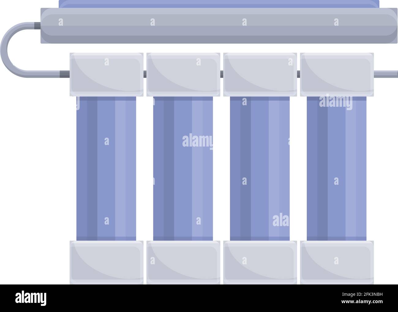Icona del sistema di purificazione dell'acqua. Cartoon del sistema di purificazione dell'acqua icona vettoriale per il web design isolato su sfondo bianco Illustrazione Vettoriale
