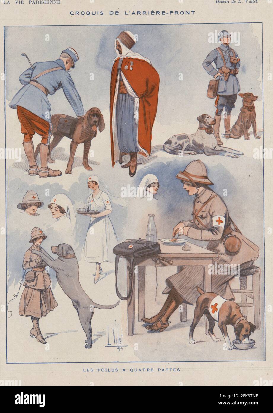 1910s Francia La Vie Parisienne piastra del magazzino Foto Stock