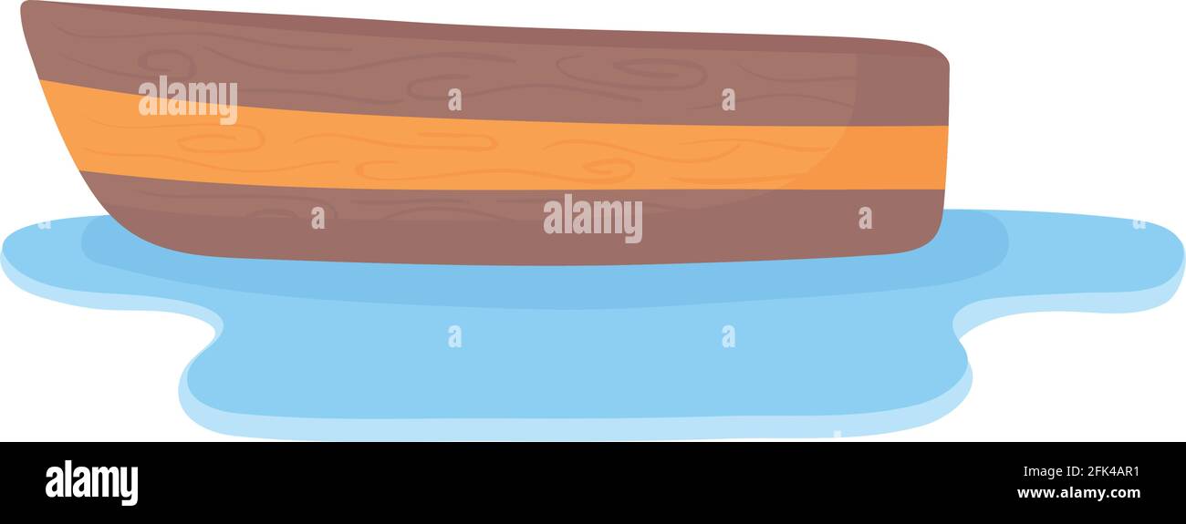 icona imbarcazione su acqua isolata Illustrazione Vettoriale