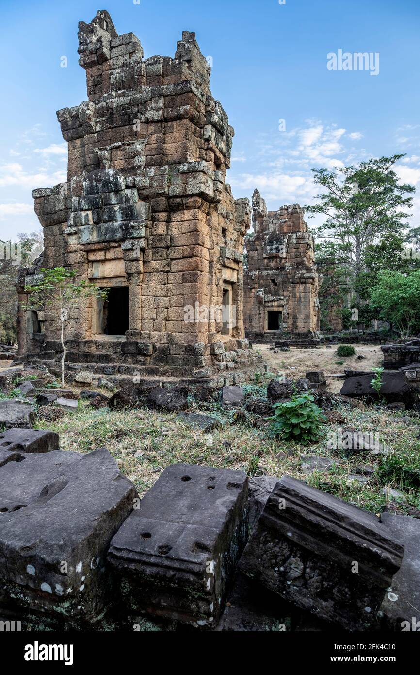 Suor Prat Towers, Angkor Thom, Angkor Archaeological Park, Siem Reap, Cambogia Foto Stock