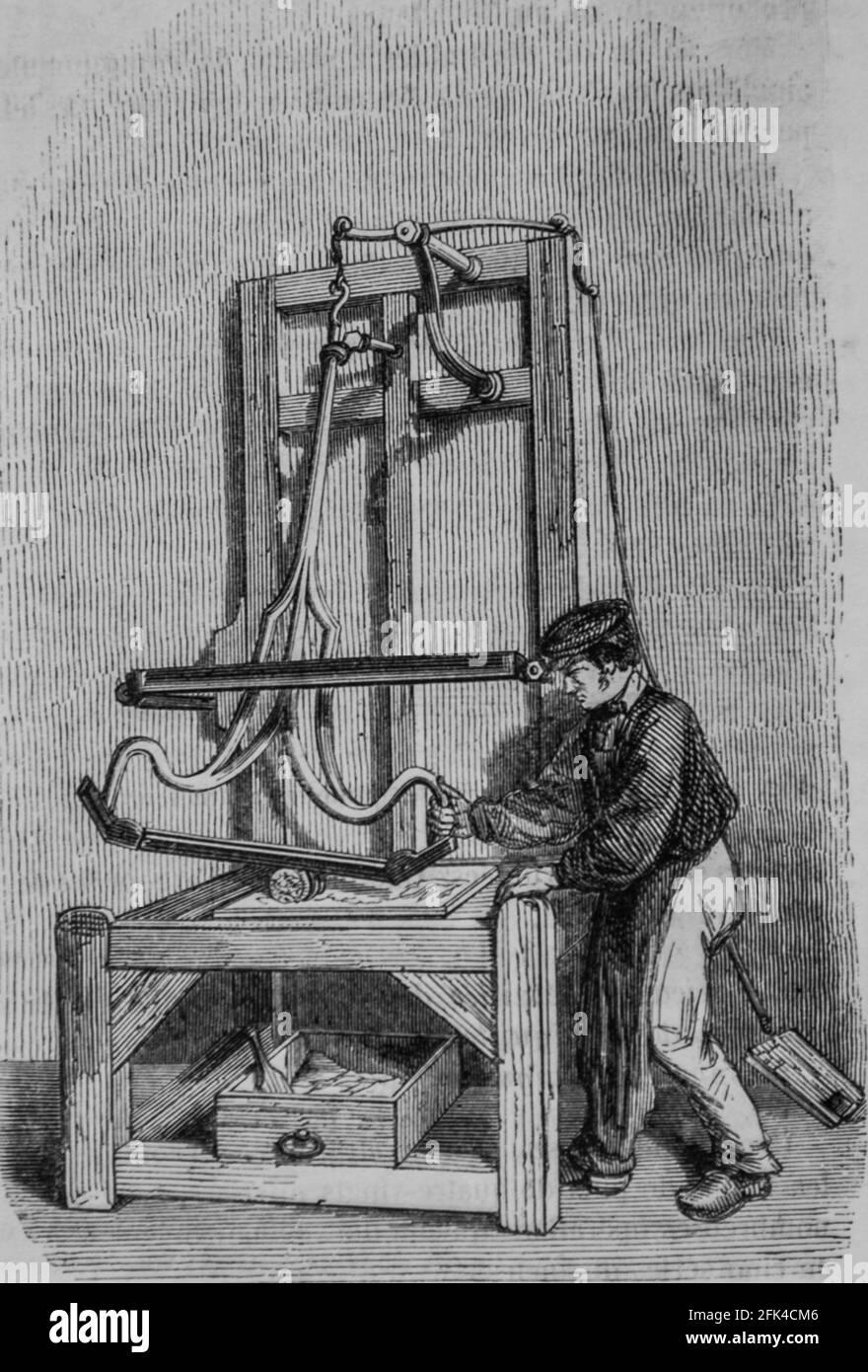 industrie des aiguilles en france, le magazin pittoresque, editeur edouard charton, 1860 Foto Stock