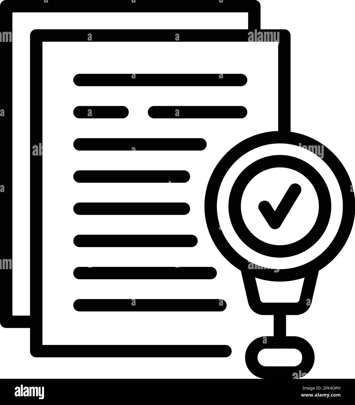 Icona del contratto di responsabilità. Icona vettoriale accordo di responsabilità per il web design isolato su sfondo bianco Illustrazione Vettoriale