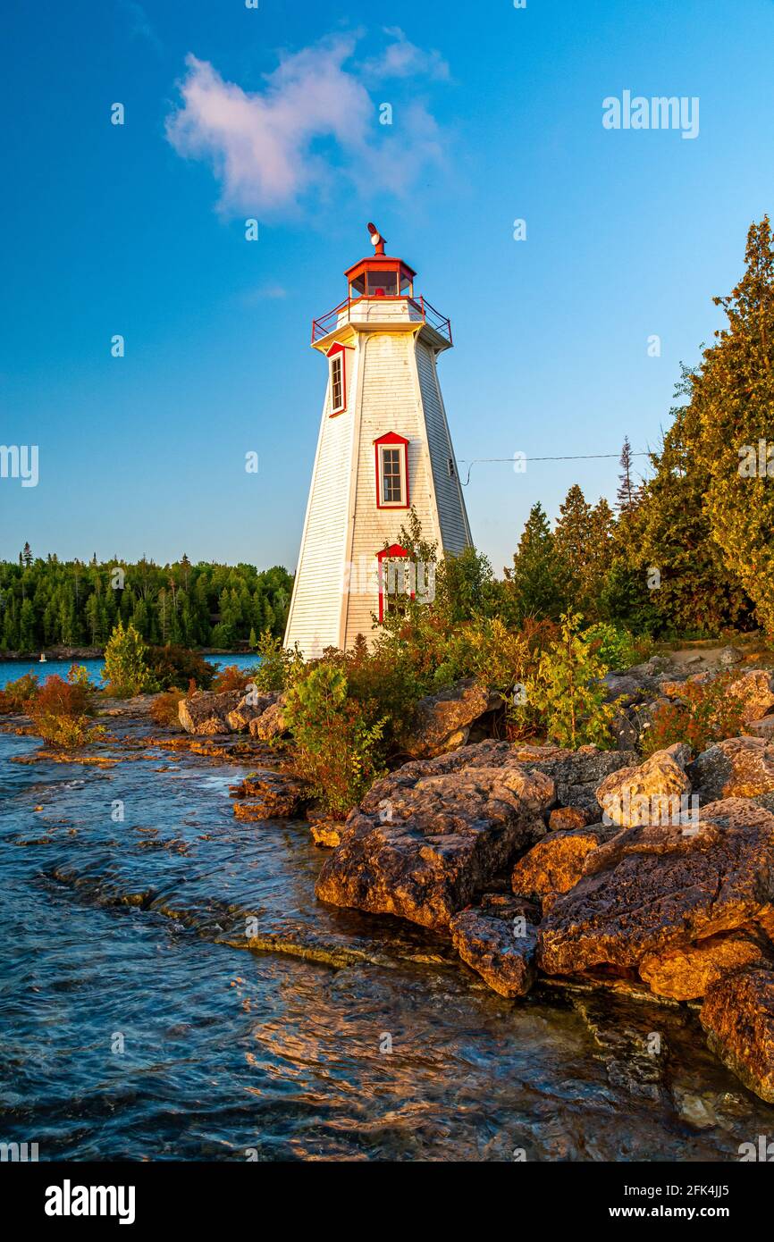 Tobermory Bruce Peninsula Georgian Bay Ontario Canada in estate Foto Stock