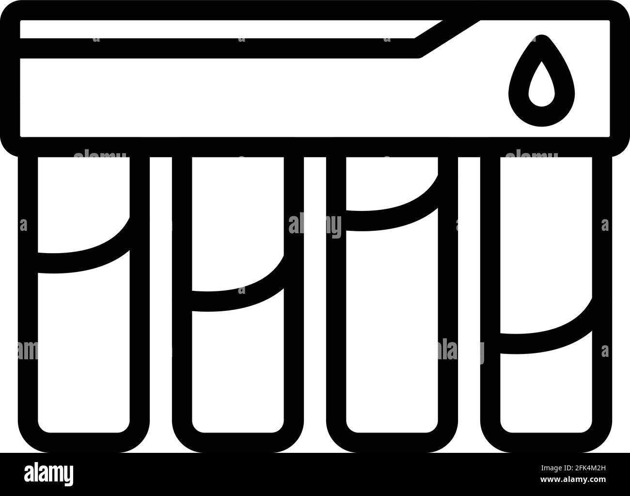 Icona toner di stampa. Toner per la stampa di contorni icona vettoriale per la progettazione Web isolata su sfondo bianco Illustrazione Vettoriale