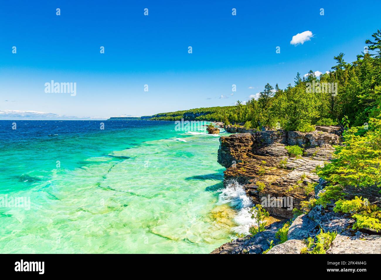 Tobermory Bruce Peninsula Georgian Bay Ontario Canada in estate Foto Stock