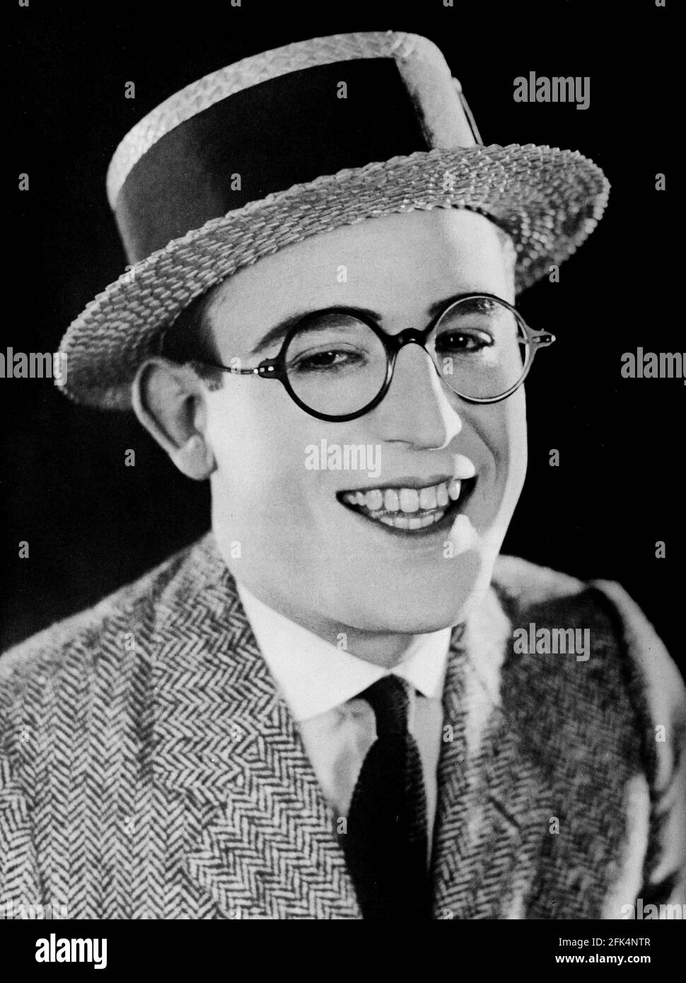 Harold Lloyd. Ritratto della star americana del film muto, Harold Clayton Lloyd Sr. (1893-1971), 1924 Foto Stock