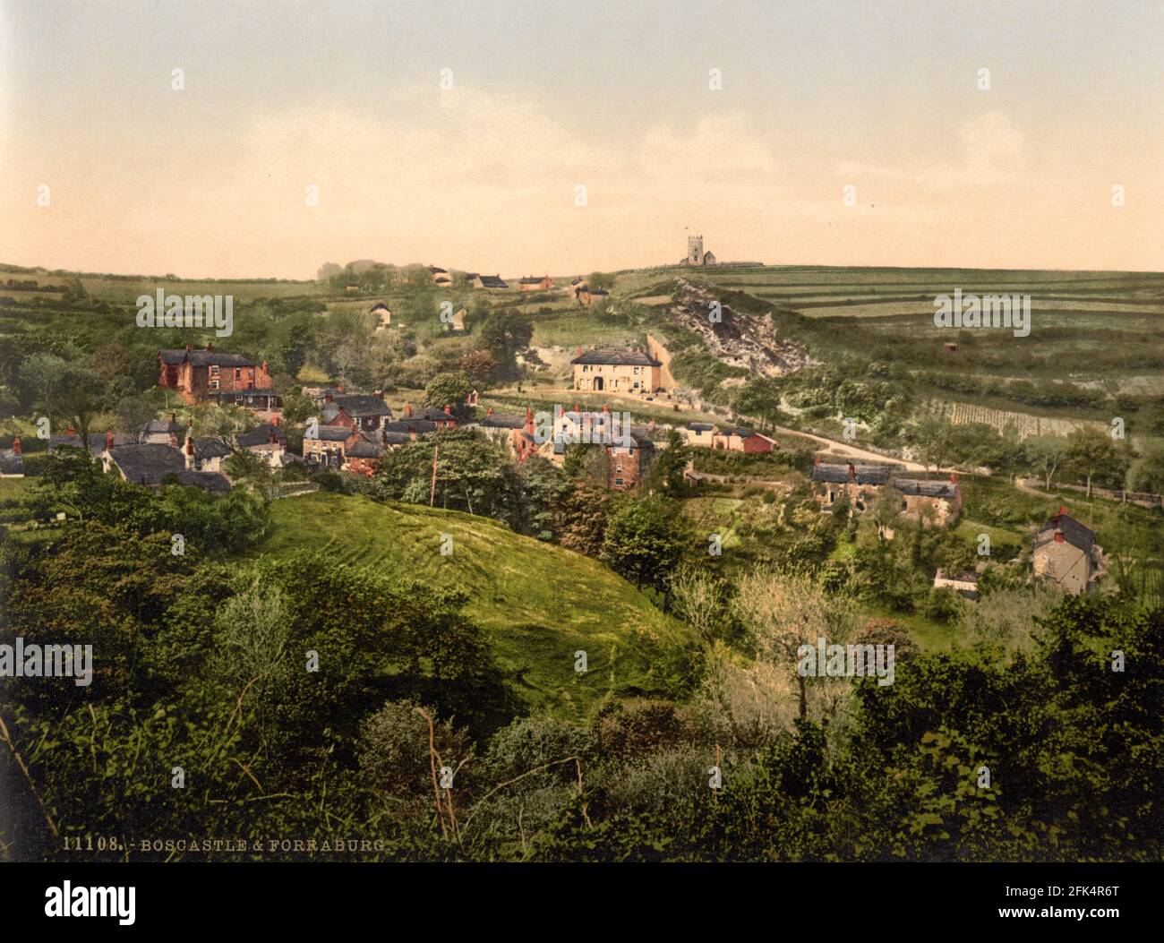Bosbastle e Forraberg in Cornovaglia circa 1890-1900 Foto Stock