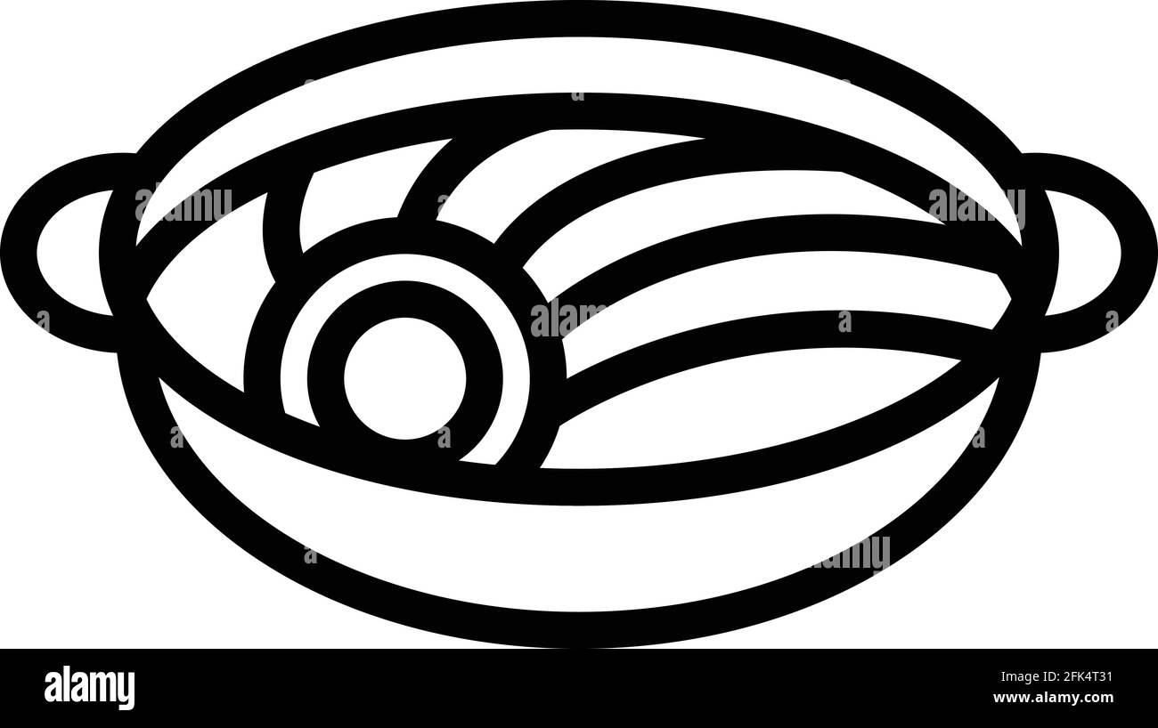 Icona del cibo di Seoul. Profilo Seoul vettore di cibo icona per il web design isolato su sfondo bianco Illustrazione Vettoriale