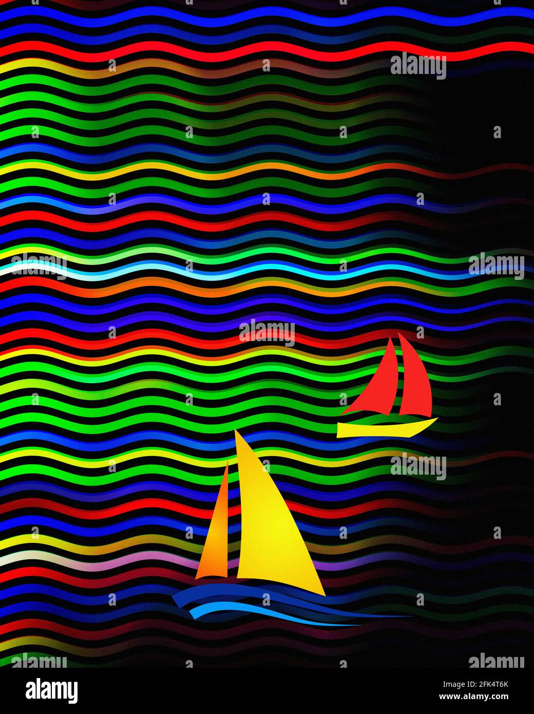 ARTE MODERNA: Vela l'Oceano 02 Foto Stock