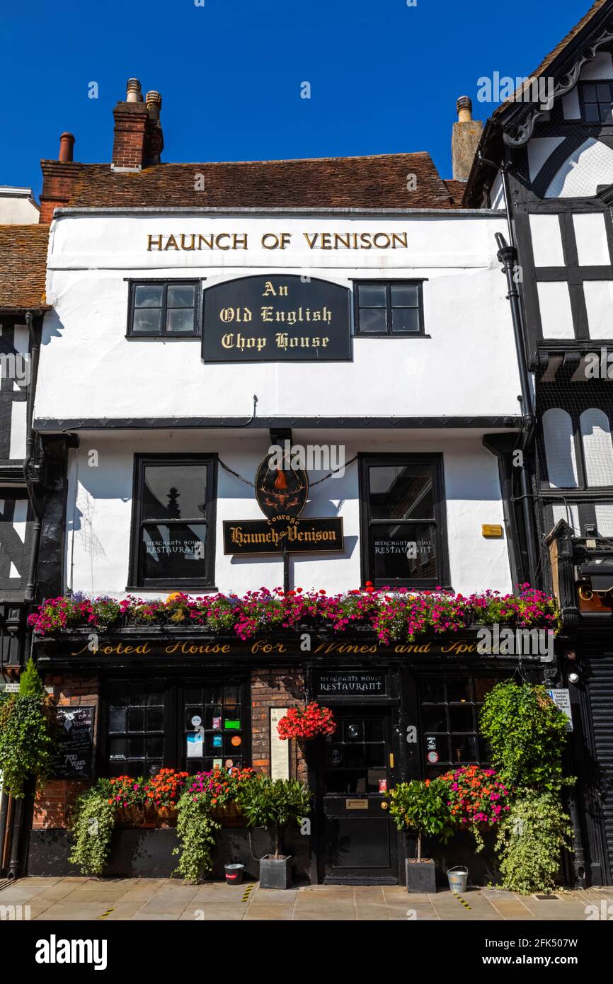 Inghilterra, Wiltshire, Salisbury, The Haunch of Venison Merchants House Restaurant *** Local Caption *** Regno Unito, Gran Bretagna, Inghilterra Foto Stock