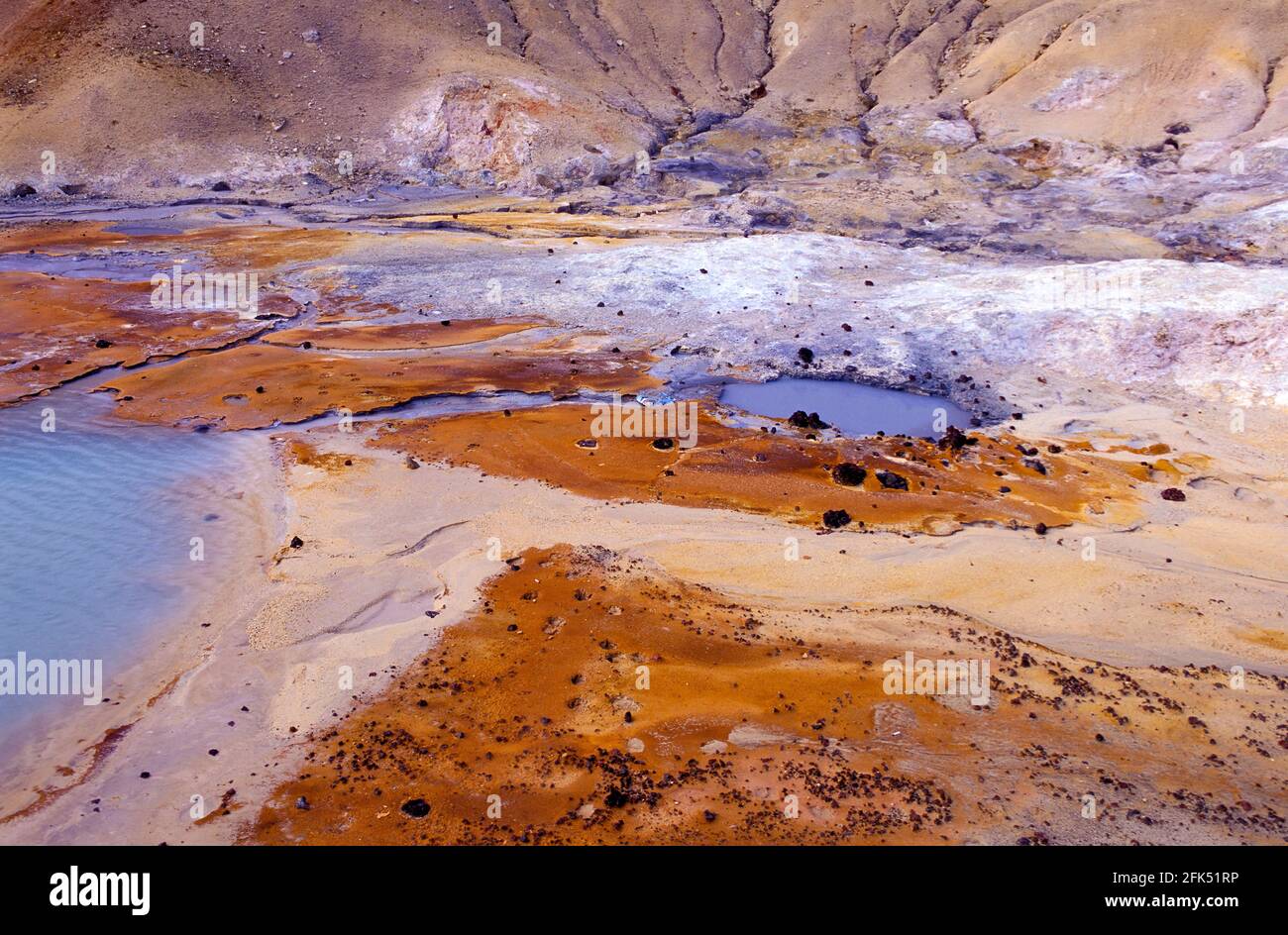 Europa, Nord Atlantico, Islanda, Krysuvik, Seltun Thermal Area Foto Stock