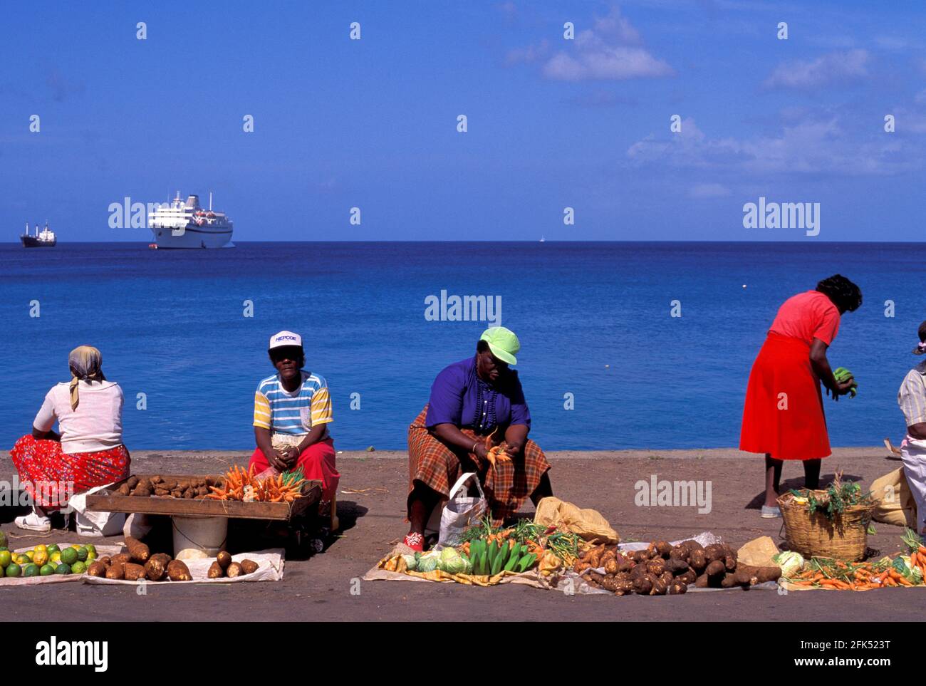 Caraibi, Isola, tropicale, Grenada, mercato marittimo Foto Stock