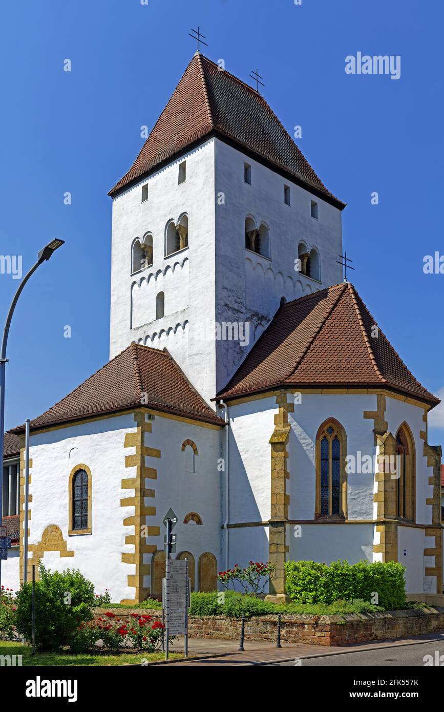 Kirche, katholisch, Sankt Martin, Vierungsturm, Sternenweg, Teil Jakobsweg Foto Stock