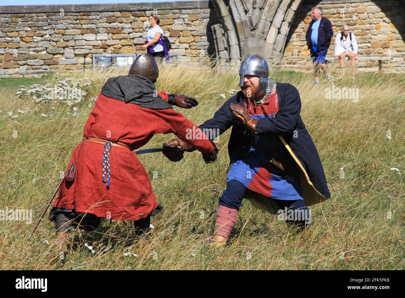 Whitby Abbey evento medievale 2018 Foto Stock