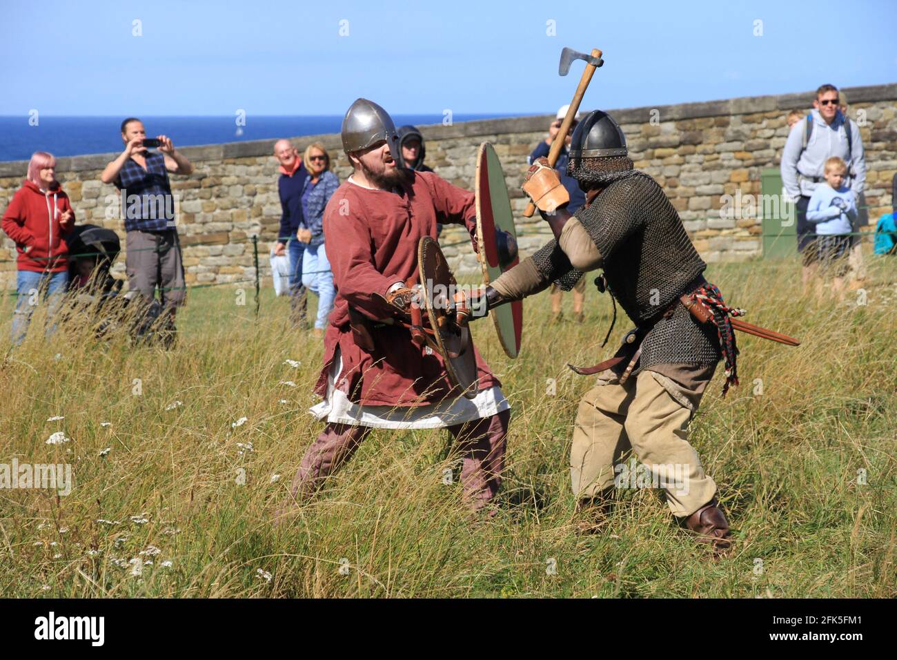 Whitby Abbey evento medievale 2018 Foto Stock