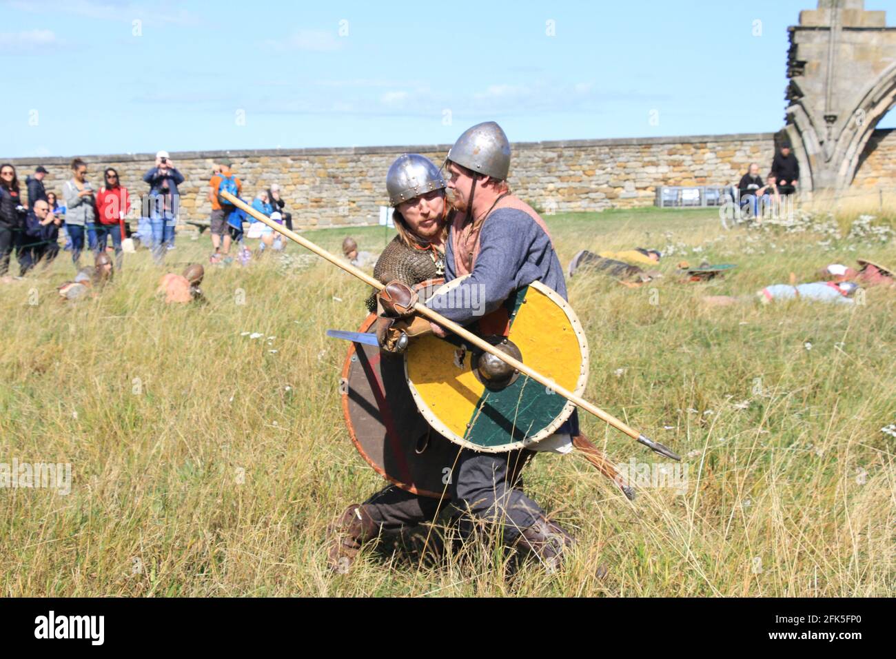 Whitby Abbey evento medievale 2018 Foto Stock