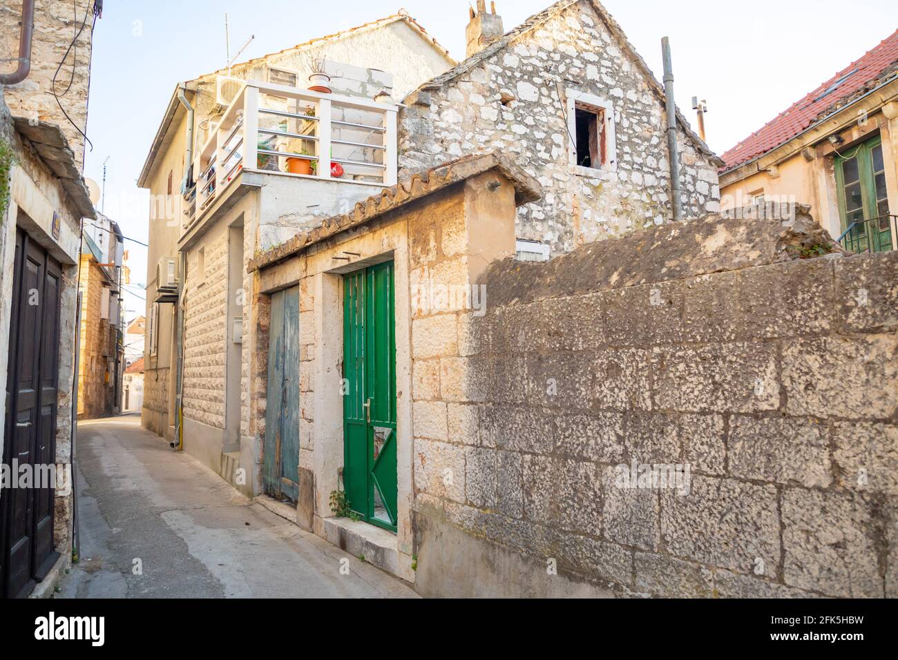 Edifici in Lozisca . Isola di Brac. Croazia Foto Stock