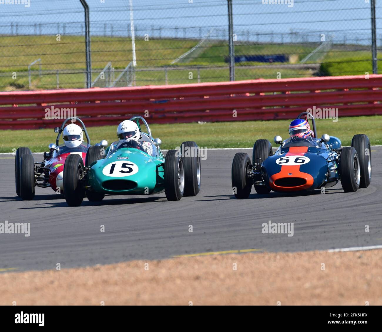 Marshall Bailey, Cooper T51, John Clark, Cooper T56, HGPCA Pre '66, Grand Prix cars,VSCC GP Itala Trophy Race Meeting, Silverstone, Northamptonshire, Foto Stock