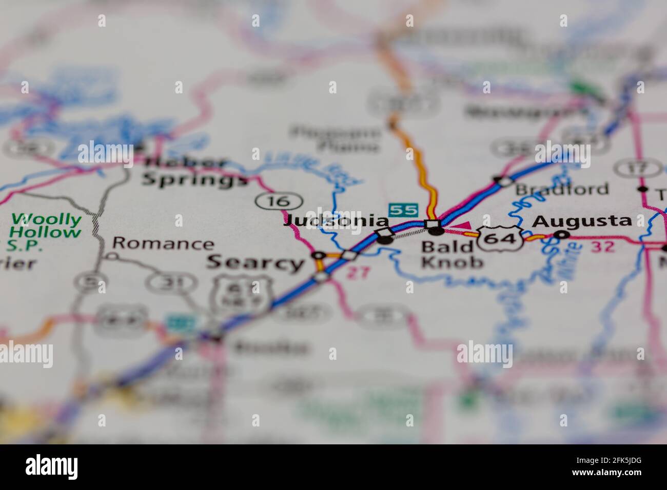 Mappa di judsonia arkansas immagini e fotografie stock ad alta