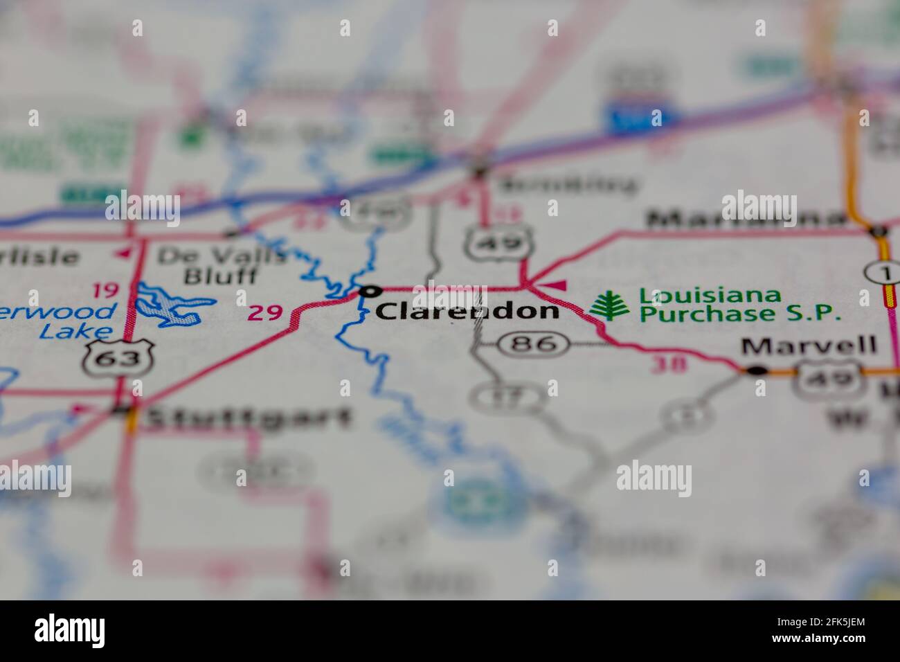 Mappa di clarendon arkansas immagini e fotografie stock ad alta