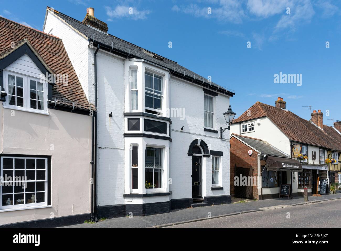 Abitazioni in South Street, Titchfield un villaggio storico Hampshire vicino Fareham, Hampshire, Inghilterra, Regno Unito Foto Stock