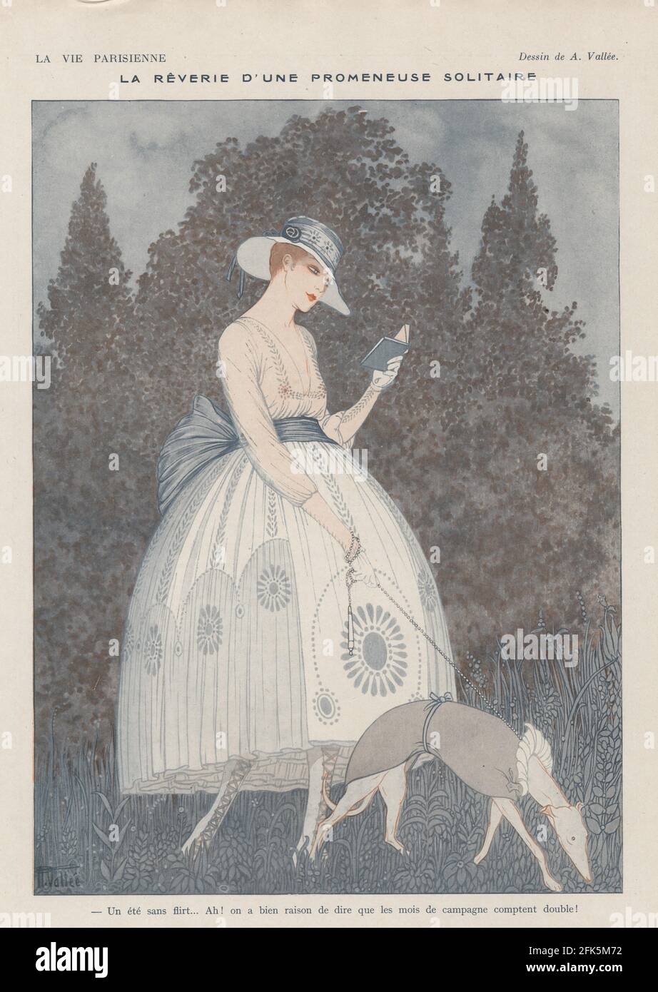 1910s Francia la vie Parisienne Magazine Plate Foto Stock